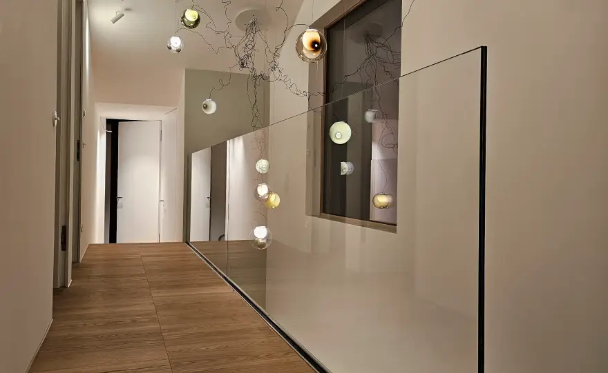 Glasgeländer für Treppe und Galerie