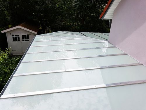 Terrassenüberdachung Farbe Folie, Glaserei Andreas Asam Augsburg